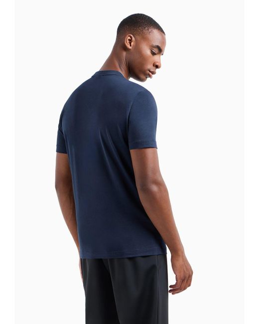 EA7 Blue Gold Label Cotton Jersey T-shirt for men