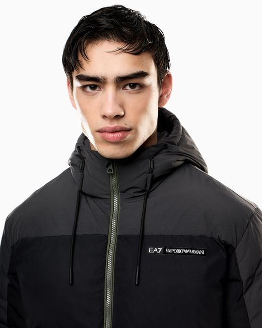 EA7 Athletic Colour Block Jacke Aus Nylon in Green für Herren