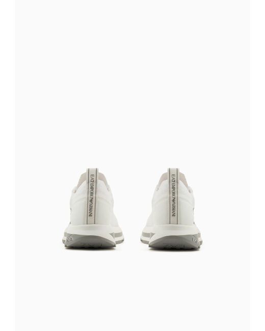EA7 Black & White Altura Knit Sneakers