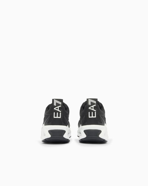EA7 Black Sneaker Infinity Venom With Rubber Sole