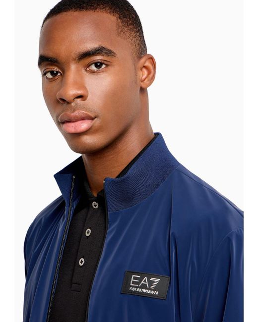 EA7 Blue Lux Identity Technical-fabric Sweatshirt for men