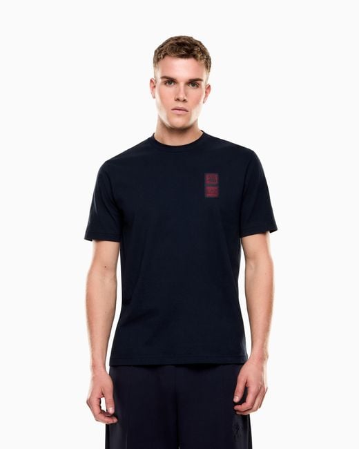 EA7 Blue Lunar New Year Jersey T-Shirt for men
