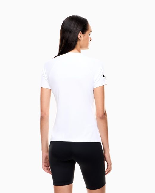 EA7 White Tennis Pro Crew-Neck T-Shirt