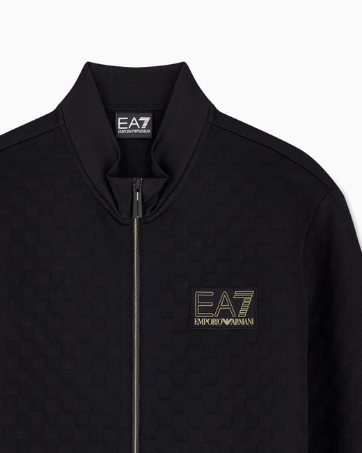 EA7 Blue Sweatshirt Premium Label Regular Fit for men