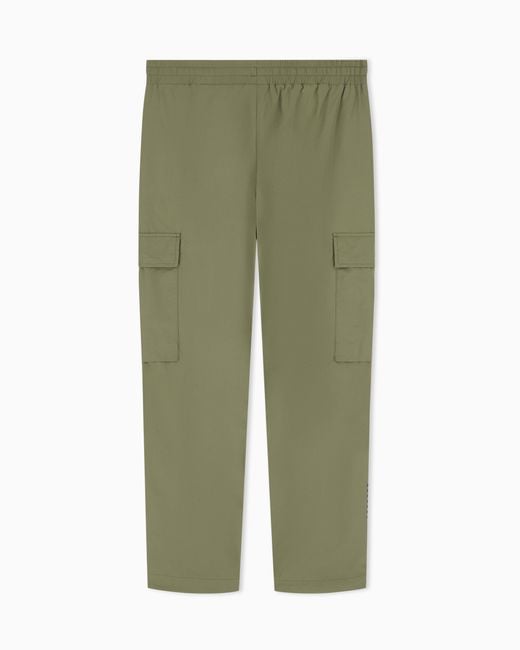 EA7 Green Cargo Pants Core Identity Regular Fit Woven Fabric for men