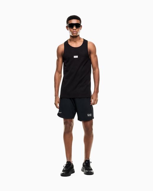 EA7 Black Dynamic Athlete Tank Top for men