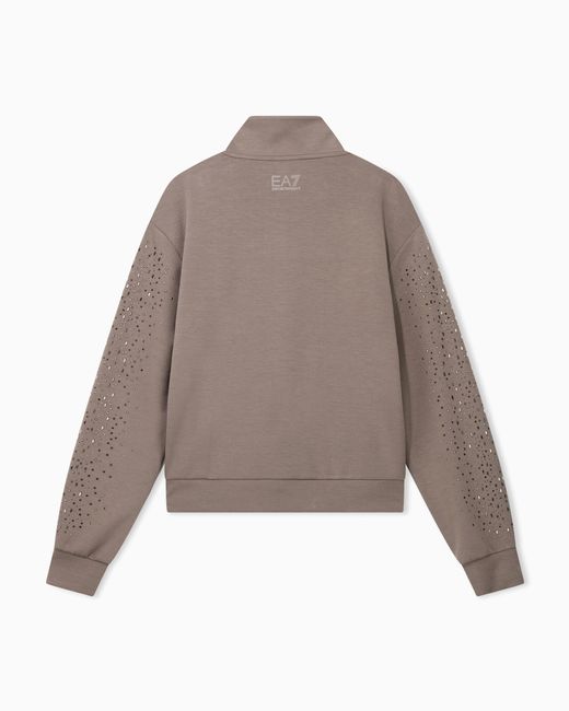 EA7 Brown Sweatshirt Precious Regular Fit
