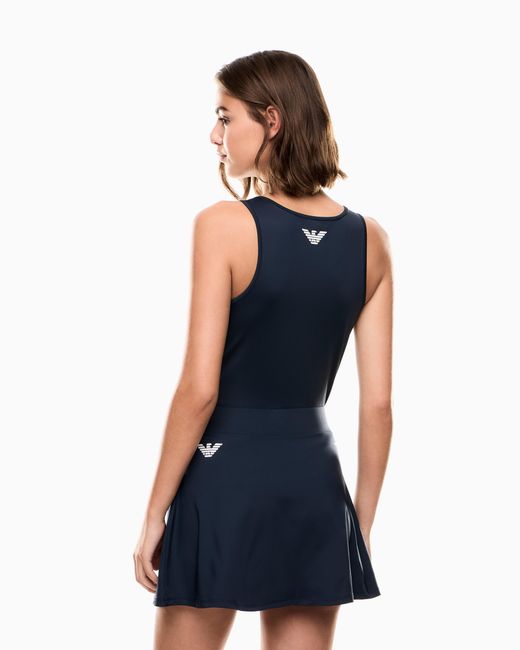 EA7 Blue Ventus7 Mini Skirt With Built-In Shorts Tennis Pro