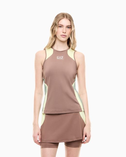 EA7 Brown Tank Tennis Pro Slim Fit