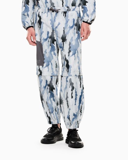 EA7 Blue Dynamic Athlete Trousers for men
