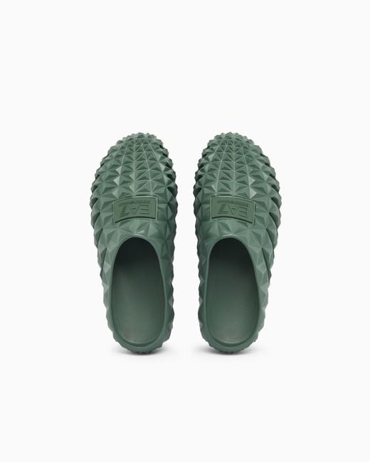 EA7 Green Prisma Sliders