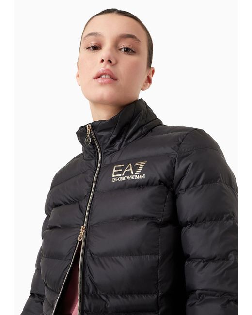 EA7 Black Core Lady Hooded Pea Coat