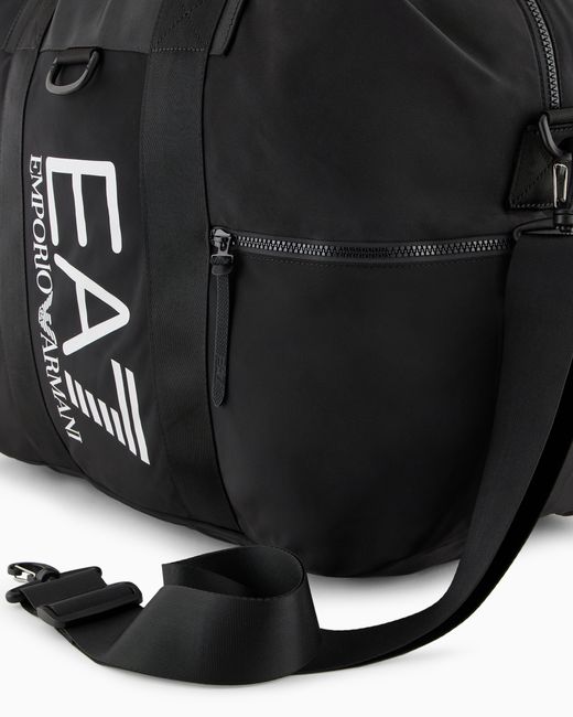 EA7 Black Logo Series Sporttasche Aus Recyceltem Stoff