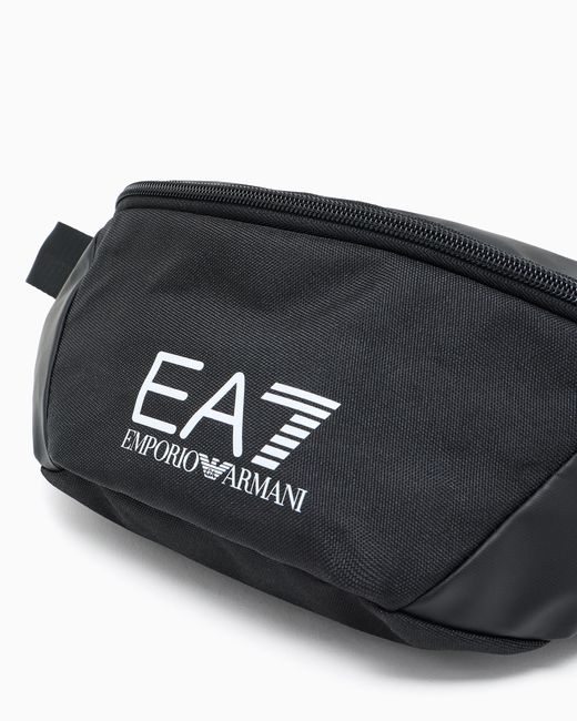 EA7 Black Train Core Belt Bag With Logo