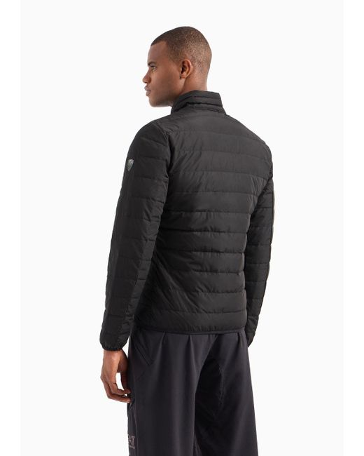 EA7 Black Premium Shield Packable Down Jacket for men