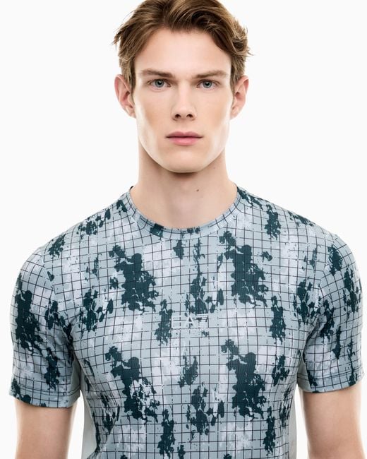 EA7 Blue Slim Fit T-Shirt Vigor 7 for men