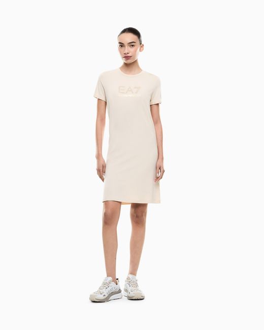 EA7 Natural Short-Sleeve Dress Evolution