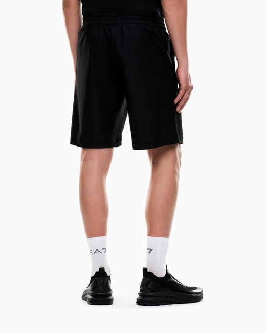 EA7 Black Premium Label Shorts for men