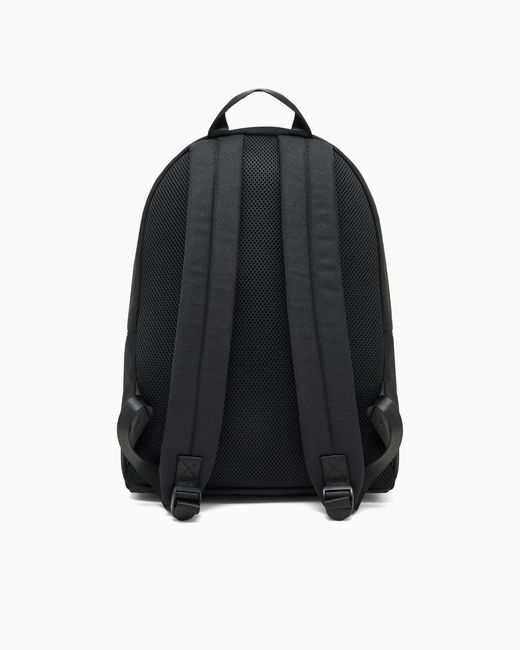 EA7 Black Train Core Round Backpack With Oversized Logo