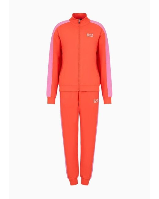 EA7 Red Tennis Pro Tracksuit In Ventus7 Technical Fabric