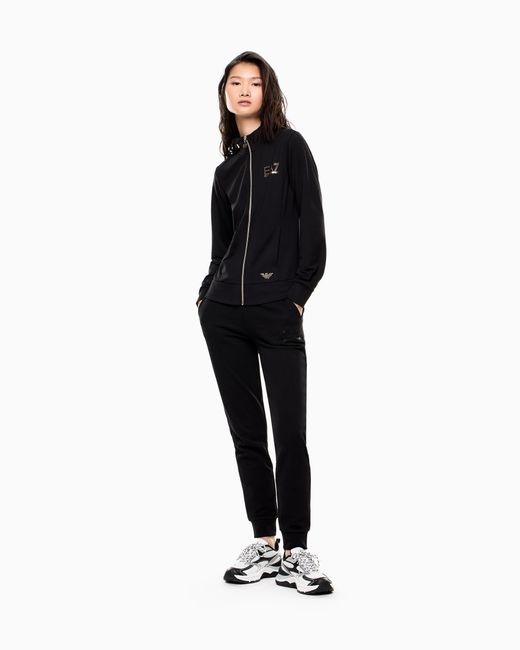 EA7 Black Evolution Zipped Sweatshirt