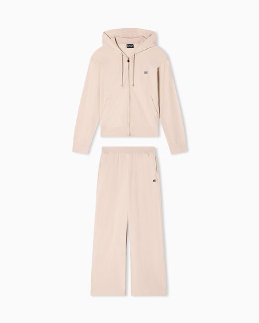 EA7 Natural Core Lady Stretch-Cotton Tracksuit