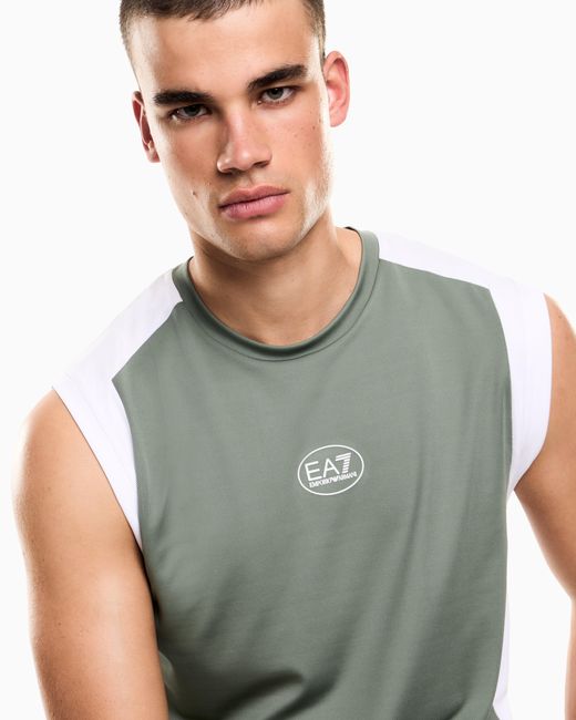 Canotta Tennis Pro di EA7 in Green da Uomo