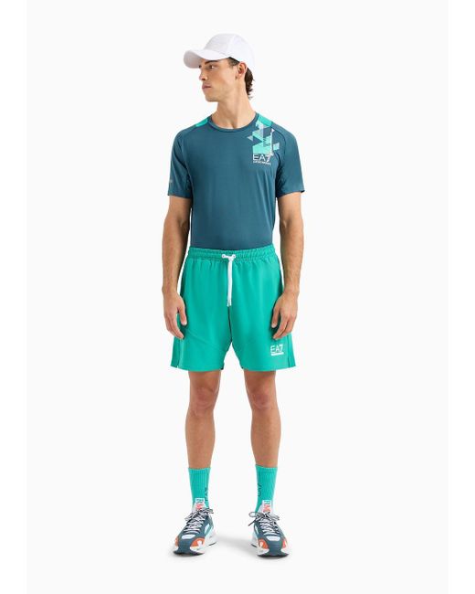 EA7 Tennis Pro Shorts Aus Ventus7-funktionsgewebe in Green für Herren