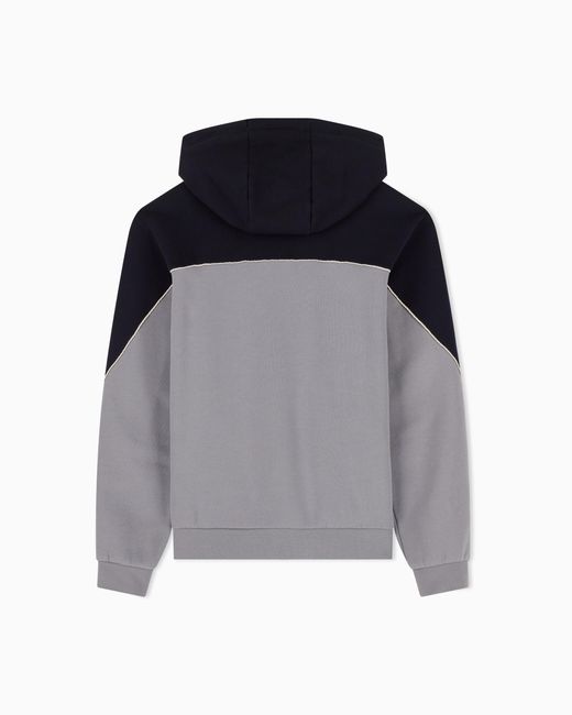 EA7 Black Regular Fit Jersey Hoodie for men