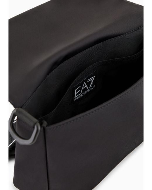 EA7 Black Logo Tape Technical Fabric Mini Bag