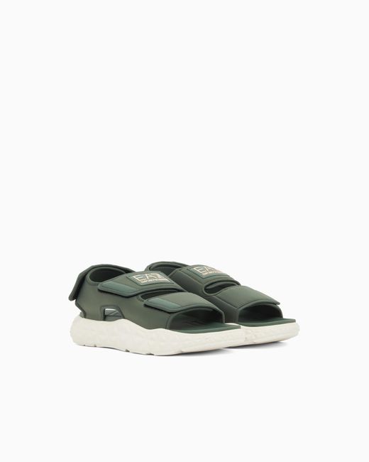 EA7 Green Kombat Sandals