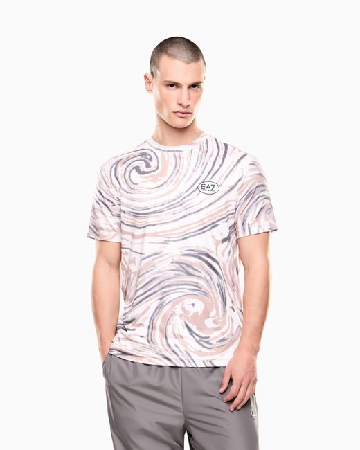 T-Shirt di EA7 in White da Uomo