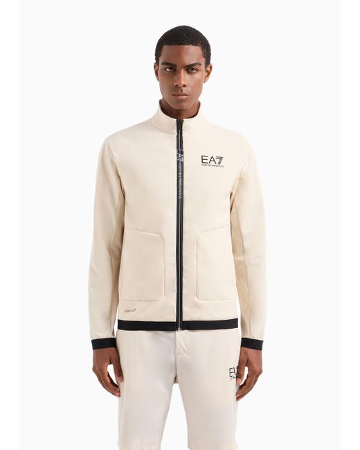 EA7 White Golf Pro Stretch-nylon Jacket for men
