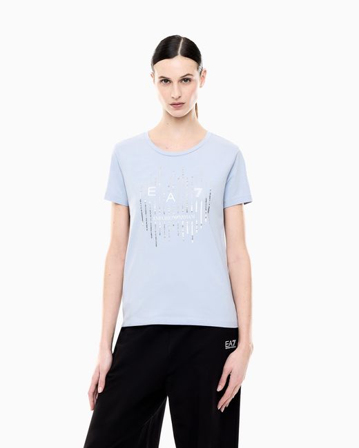 EA7 Blue Stretch Jersey T-Shirt