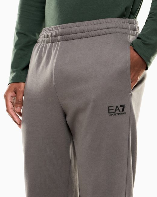 EA7 Gray Cotton Jogger Pants for men
