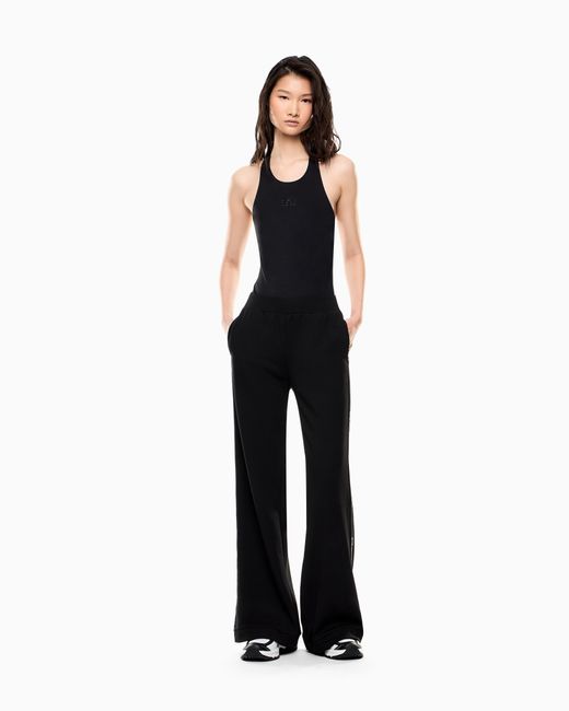 EA7 Black Logo Series Stretch Cotton-Blend Trousers