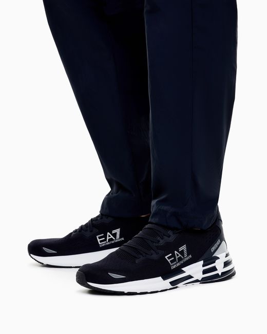 EA7 Blue Crusher Distance Knit 2.0 Sneakers