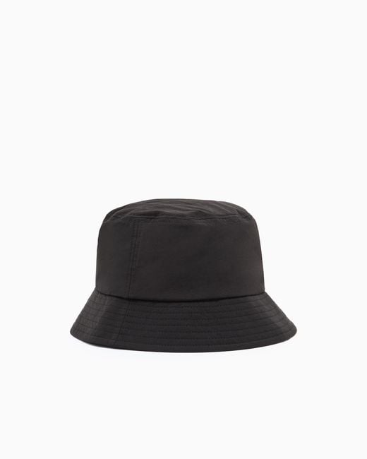 EA7 Black Technical Fabric Hat With Logo