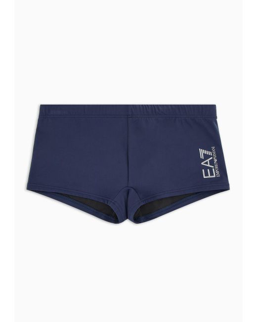 EA7 Blue Asv Square-leg Swimsuit for men