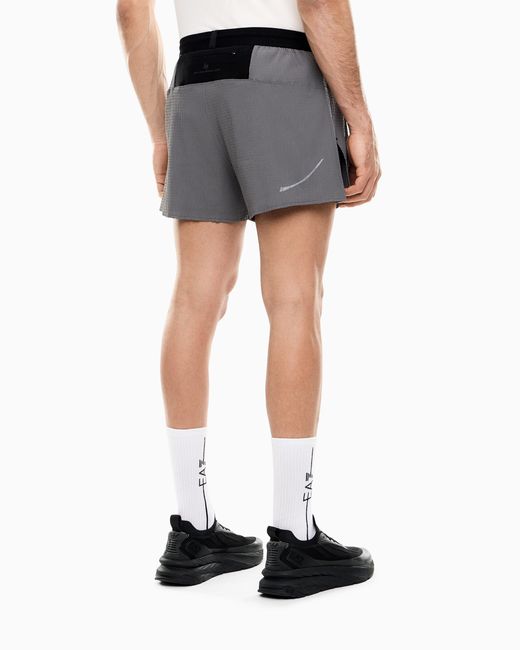 EA7 Gray Dynamic Athlete Shorts for men