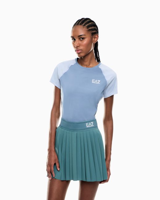 EA7 Blue Tennis Pro Mini Skirt