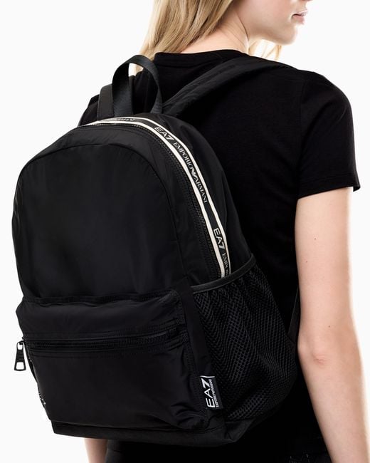 EA7 Black Backpack With A Lining