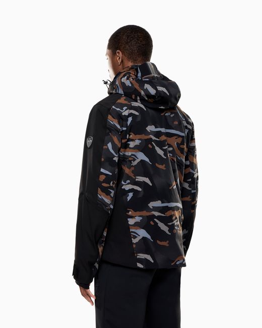 EA7 Black Technical Ski Jacket for men