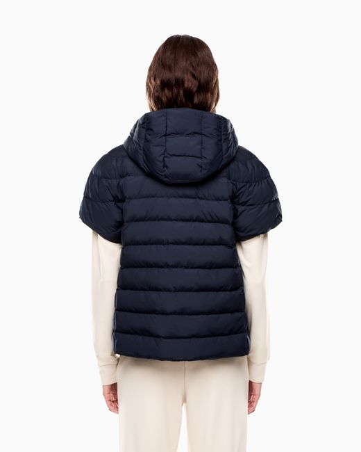 EA7 Blue Bomber Jacket Core Lady Light Eco Padding Regular Fit