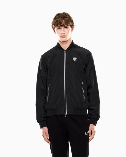 EA7 Blue Premium Shield Technical-Fabric Jacket for men