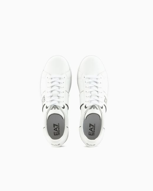 EA7 White Classic Sneakers
