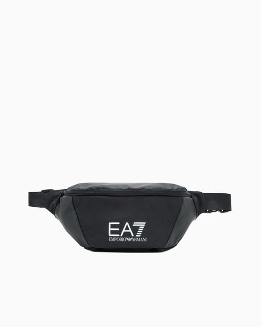 EA7 Black Train Core Belt Bag With Logo