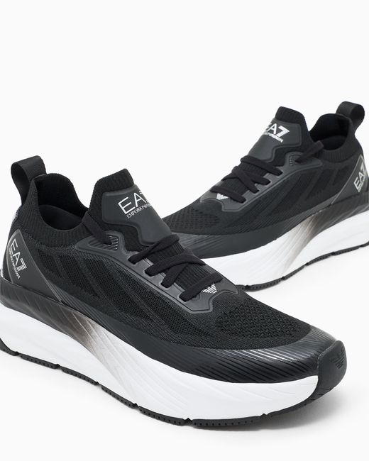 EA7 Black Crusher Sonic Sneaker Strick Aus Mesh Crusher Sonic Knit