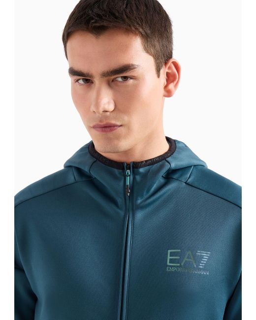 EA7 Dynamic Athlete Sweatshirt Aus Vigor7-funktionsgewebe in Blue für Herren