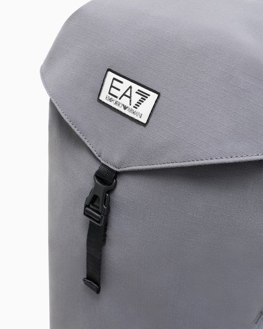 EA7 Gray Nylon Backpack